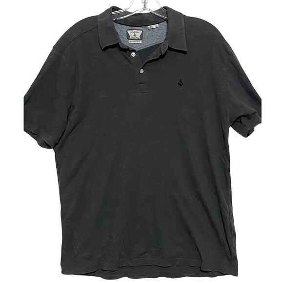 Volcom Sewn Logo Polo Shirt Mens L Preppy Skater Surfer Grunge Casual Classic - Picture 1 of 10